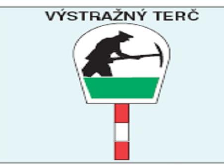 D1/240. Výstražný terč je přenosné varovné návěstidlo. Toto návěstidlo se umísťuje před pracovním místem, které je na širé trati. D1/1431.