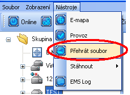 2. Místní vyhledávání Místní vyhledávání je určeno k znovuprohlížení videodat stažených z DVR do PC nebo zazálohovaných na CD a přehrání prostřednictvím EMS.