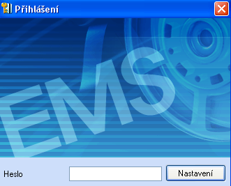 III. SPUŠTĚNÍ EMS Dvojklikem na ikonu se zobrazí přihlašovací okno.