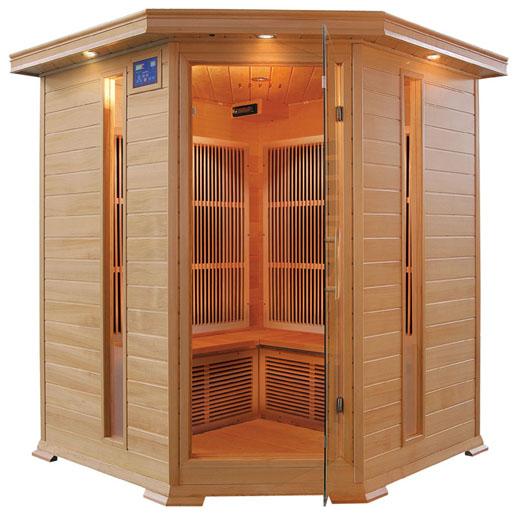 INFRASAUNA DeLUXE 4005 CARBON rohová Počet osob 4 Topná tělesa 2340 W Vnitřní carbonová Vlnová délka 5,6 15 µm Šířka venkovní 1 650 x1650 mm Délka venkovní 970x780x970 mm Hmotnost 199 kg Počet