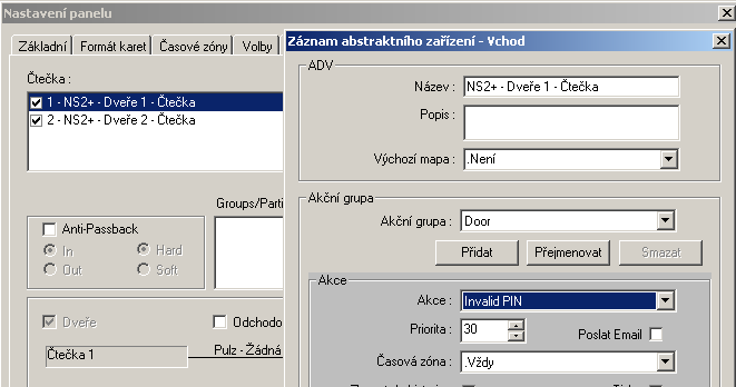 Předpokládejme, že: Upozornit při prioritě alarmu = 80 Vyžadovat potvrzení při prioritě alarmu = 50 MONITOROVÁNÍ UDÁLOSTÍ Hodnota priority Zobrazuje se v okně: Alarm monitor Monitor událostí 0 Ne Ne