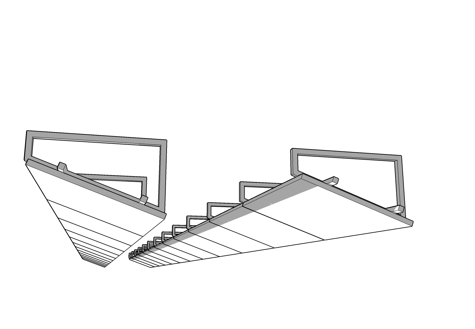 nestíněná 1. řada průběžný stín popsaný 1D modelem B M LM H L S D Obrázek 3.3 Základní geometrické veličiny FV instalace na ploché střeše.