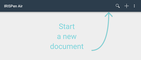 4. Skenování V této části vysvětlíme různé možnosti skenování pomocí pera IRISPen TM. Klepnutím na symbol plus vytvořte nový dokument. Nový dokument má vždy název dokument bez názvu.