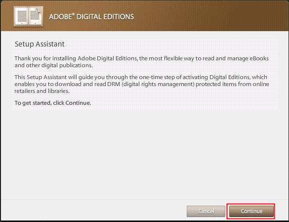 4. Aktivace ADE a vytvoření účtu u společnosti Adobe (tzv. Adobe ID) Po instalaci ADE se musí tato nová instalace autorizovat s Vaším Adobe ID. Stejnou autorizací musí projít i čtečka.