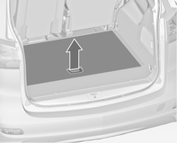 82 Úložná schránka Vložte kryt horní stranou dolů a uvolňovací páčkou vlevo do adaptéru na pravé straně úložné schránka. Připevněte kryt nákladového prostoru do úložné schránky suchým zipem.