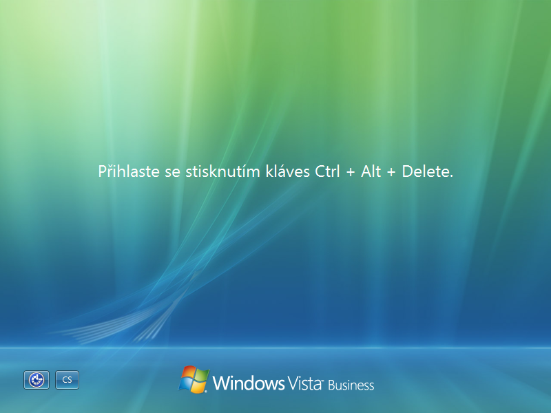 Ukázka dialogového okna před přihlášením na počítači s operačním systémem Windows Vista Ukázka