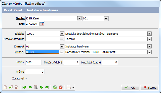 V nastavení modulu INTRAWEB je možno konfigurovat hromadně přístupová práva jednotlivých uživatelů, nastavovat uživatelské jména a hesla uživatelů.
