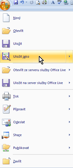 Uživatelské rozhraní balíku Microsoft Office 2007 a tudíţ i Wordu 2007 se od textových