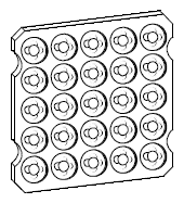 Obr. 68 Lineární etalon stupňová měrka Plošné etalony jsou vyráběné jako desky s koulí (ballplate) (obr.