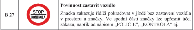 U dopravní značky č.