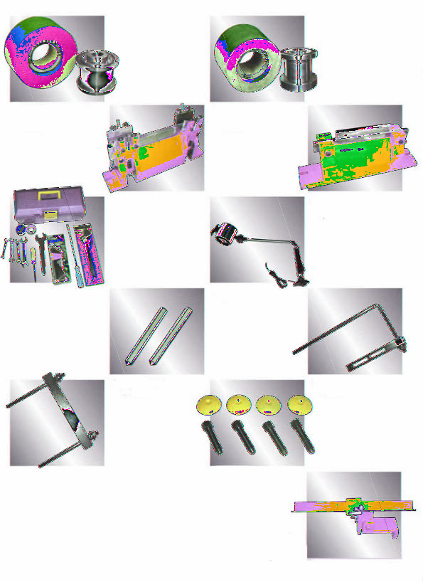 Standardní příslušenství 1) 1x set brusný kotouč + příruba 2) 1x set regulační kotouč + příruba 3) 1x set pro průchozí broušení s břitem 4) 1x set pro broušení zápichem s břitem 5) box s nářadím na