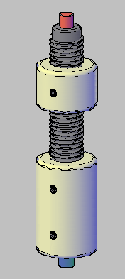 Špalek horní Stabilizační špalky se skládají z 2 tisknutelných polymerových částí, ty jsou na obrazcích znázorněny bílou a modrou barvou. Dále se skládají ze 4 šroubů a 4 gumových trubiček.