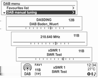 80 Rádio Manuální naladění rozhlasové stanice Manuální naladění stanice DAB (DAB-DAB zap/dab-fm zap) Pokud nastavíte funkci Auto linking DAB-FM (Automatické spojování DAB-FM) jako aktivovanou a