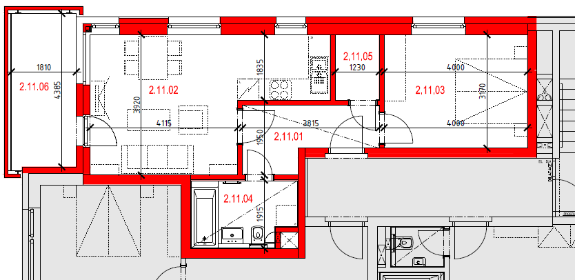 Byt 2.11-2+kk/B, 55,27 m2, 2.