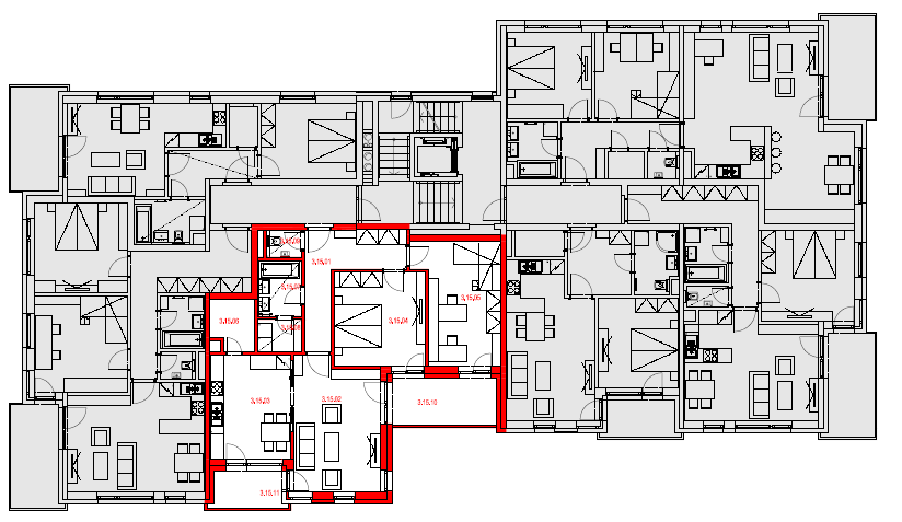 Byt 3.15-3+1/2B, 103,54 m2, 3.