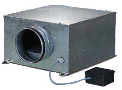 Hlukově izolované, radiální radiátory ISO B Průtok vzduchu až 2150 m 3 /h Popis: Ventilační systém, který slouží k přívodu i k odvodu vzduchu, je určen k montáži v prostorech, které mají vysoké