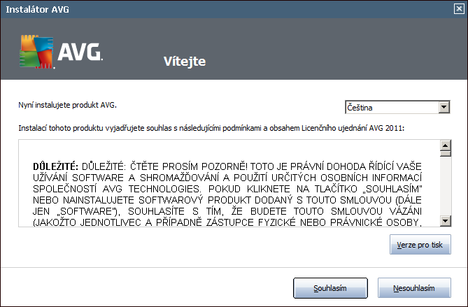 4. Instalační proces AVG Pro instalaci AVG File Server 2011 na váš počítač potřebujete aktuální instalační soubor.