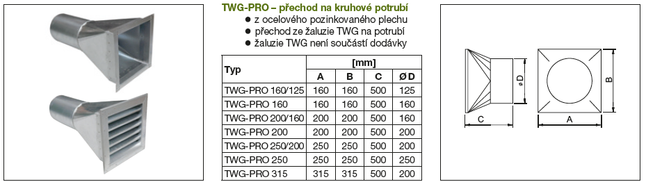 EDF-SJP 100/75 plast e) Doplňkové prvky