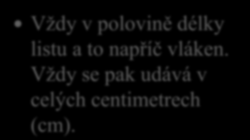 Měření dýh 9. Jak se změří šířka dýhy?