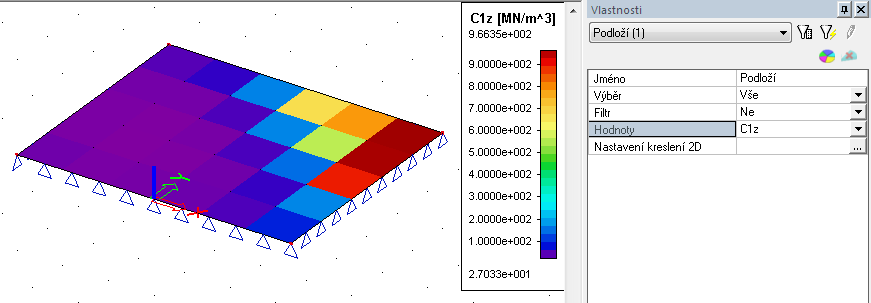 Výsledky Servis výsledky obsahuje dva typy výstupů: - Podloží parametry C - Podloží další data zde lze zobrazit sedání (tabulka a diagram pro každý bod) Výsledky parametry C Pokud je vybrán typ