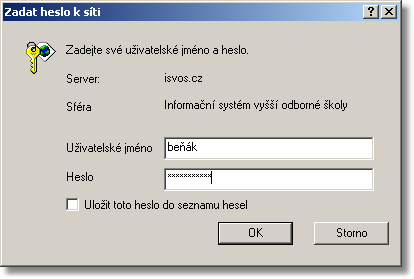 ČÁST III - Přihlášení do systému Každý uživatel informačního systému má přiděleno své přihlašovací jméno a heslo.