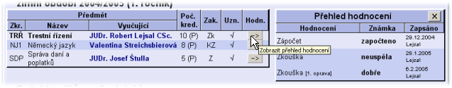 ČÁST VII - ISvoš pro studenty 37 Počet kreditů - v tomto sloupci je uveden počet a typ kreditů, které student získá po úspěšném ukončení předmětu.