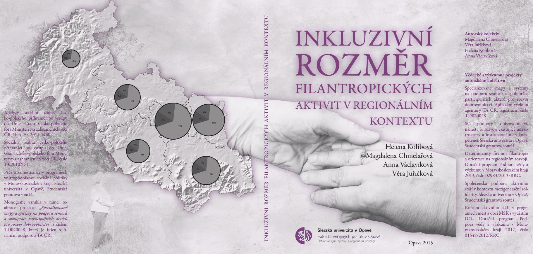 KOLIBOVÁ, H., CHMELAŘOVÁ, M., VÁCLAVÍKOVÁ, A., JUŘÍČKOVÁ V. INKLUZIVNÍ ROZMĚR FILANTROPICKÝCH AKTIVIT V REGIONÁLNÍM KONTEXTU.