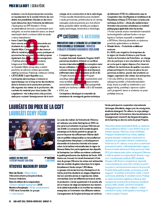 FČOK Magazine Contact /