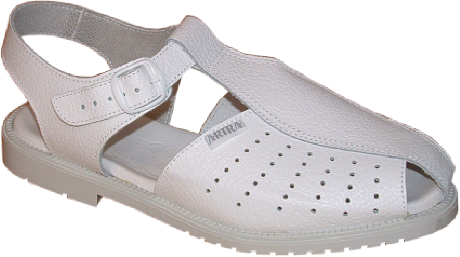 9212 TIPAB (SERVÍRKY) dámský sandál - usňová podšivkovaná obuv, bílý-černý, 36-42 535,5 Taglia sandál plná perfor.