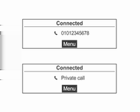 146 Telefon Chcete-li převzít hovor, stiskněte tlačítko q na dálkovém ovládání na volantu nebo otočte multifunkčním ovladačem na funkci Odpovědět. Potom stiskněte multifunkční ovladač.