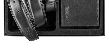 Art. HB5790 Sada Baldinini peněženka a opasek, materiál kůže, opasek s regulovatelnou délkou, rozměr 125x3,3 cm, kovová přezka, logo vytlačené za tepla.
