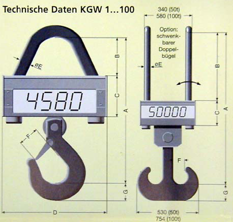 19 10. Technická data 10.1 Rozměry a hmotnosti KGW KGW KGW KGW KGW KGW KGW KGW KGW Rozsah v kg Vl.