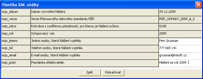 Pomocí tlačítka Procházet nastavte cestu ke složce, do které se výsledný exportní soubor vytvoří. Název souboru se nabízí automaticky.v případě potřeby lze změnit.