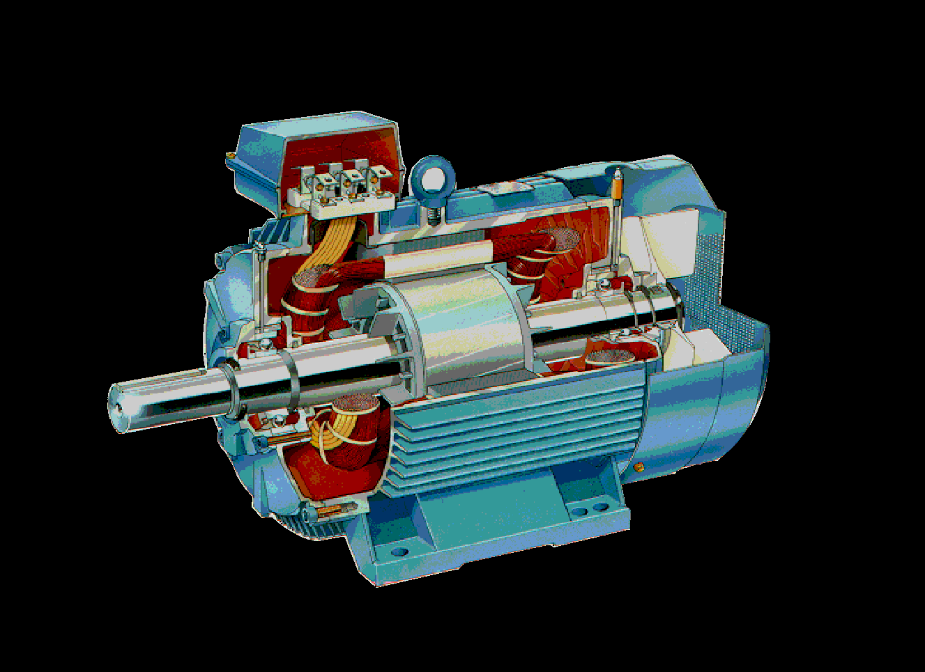 4.9.2001 Rozložení ztrát Less energy lost from the motor as heat Iron Loss in Core (18%) - low loss steel - thinner laminations Bearing, Windage & Friction Loss (10%) -