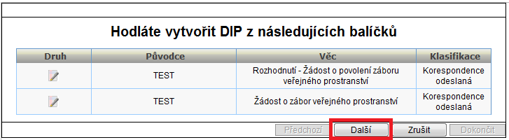 3.3. OBSAH SPISOVNY PŘÍPRAVA VÝDEJE BALÍČKŮ V rámci zpřístupnění archivních balíčků a jejich obsahu jsou ve spisovně zahrnuty možnosti zapůjčení a nahlížení.