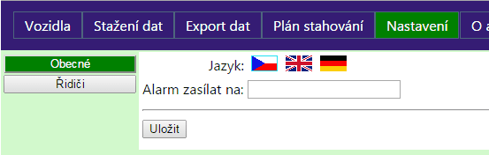 Popis aplikace 13 je nastaveno stahování dle maximálního povoleného intervalu a v domovské zemi. Po zadání parametrů stahování nastavení uložíme - tlačítko Uložit 3.