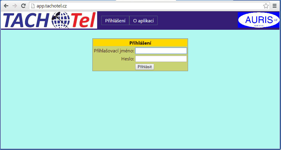 Úvod 1.3 5 Přihlášení do aplikace Aplikace TACHOTel je dostupná na adrese http://app.tachotel.