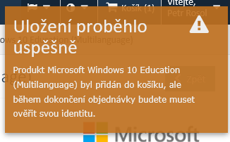 Windows 10 Education Ze zobrazených produktů si vyberte kliknutím Microsoft Windows 10 Eductation.