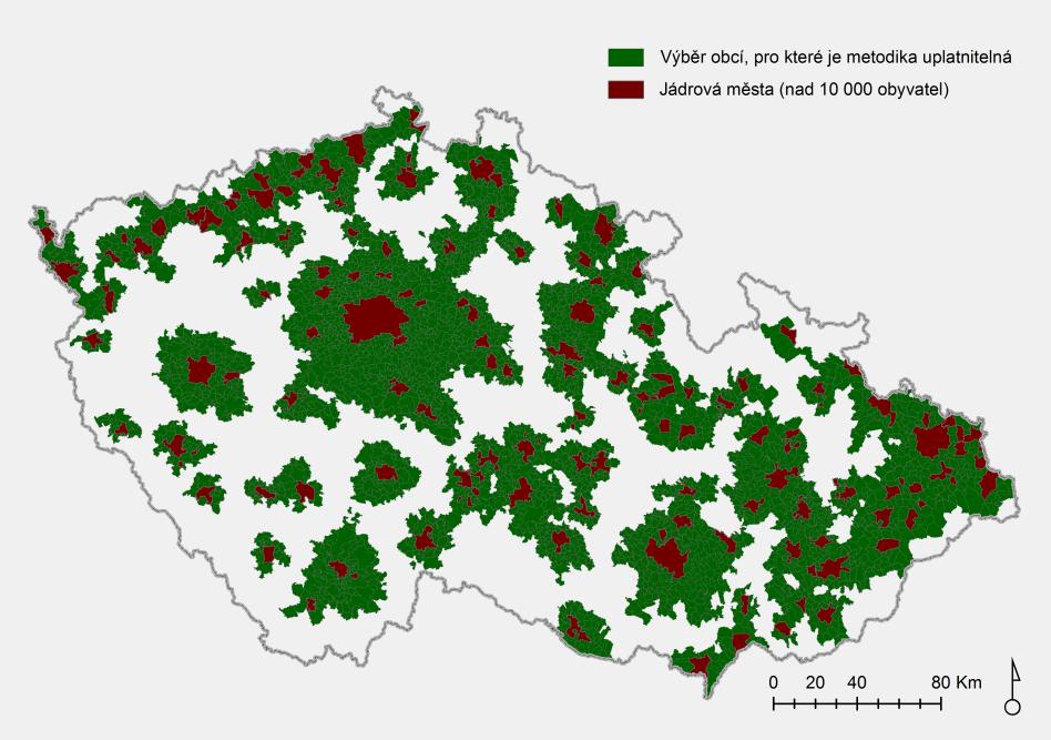 Obce, které mohou využít metodiku (internetovou aplikaci) Předkládaná metodika a její výstupy jsou níže představeny a popsány na modelovém příkladu.