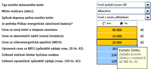 Pozn. Dílčí projekty fyzických osob mohou být realizovány pouze v objektech, kde budou současně provedena alespoň minimální opatření vedoucí ke snížené energetické náročnosti objektu (mikro