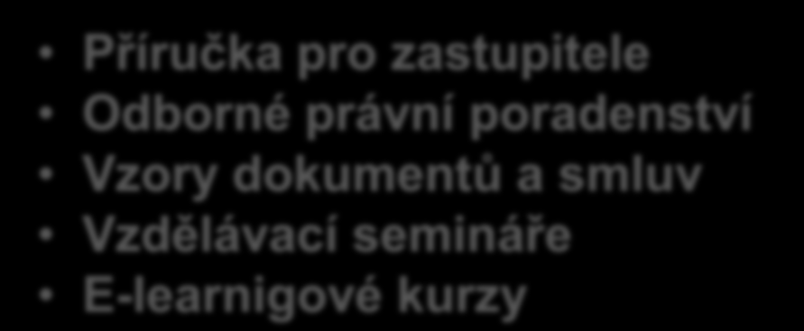 Vzory dokumentů a smluv Vzdělávací semináře E-learnigové kurzy podrobnější informace