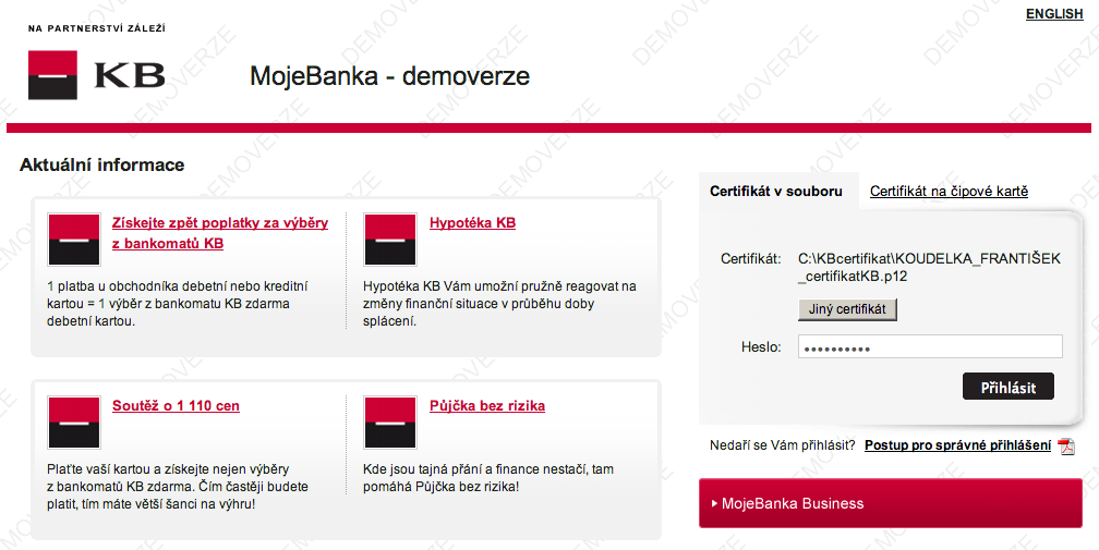 odlišném principu neţ ovládání produktu Online Banking od UniCredit Bank, kde je jednou z moţností vedle zasílání SMS pouţívání tokenu, který generuje číselnou řadu.