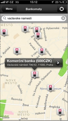 příjem plateb na účty klienta. Pro platby a informace o účtech je nutné mít povolený přístup v internetovém bankovnictví MojeBanka. Obr. č.