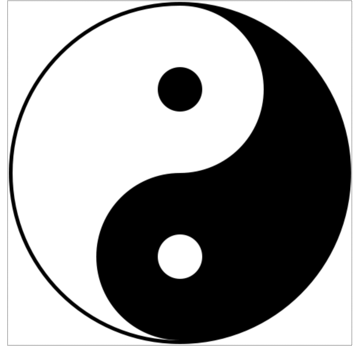 Tradiční symbol reprezentující síly Jin a Jang.