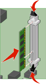 4 Vyrovnejte drážky na paměťové kartě s výstupky na konektoru.