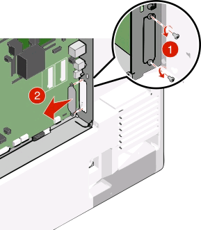 5 Odstraňte kovový kryt z otvoru portu ISP.