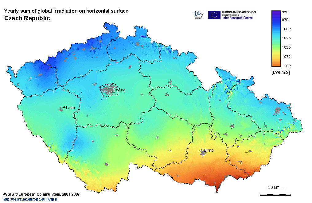 1 Úvod do problematiky záření vstoupí do atmosféry začne docházet k jeho rozptýlení na vodních kapkách a prachu. Sluneční záření se dělí na difuzní a přímé záření.