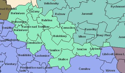 Region spadá do obvodu obce s rozšířenou působností - statutárního města Hradec Králové v Královéhradeckém kraji. Centrem regionu je město Smiřice, ležící cca 15 km severně od Hradce Králové. II.