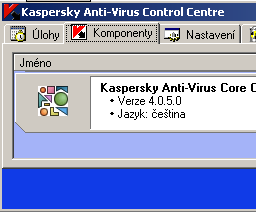 KASPERSKY AV CONTROL CENTRE Pozadí hlavního okna Pozadí okna úloh Pozadí okna komponent Pozadí okna událostí Barva pozadí hlavního okna aplikace; Barva pozadí okna seznamu úloh v tabulce Úlohy Barva
