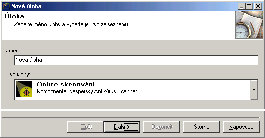 KASPERSKY AV CONTROL CENTRE Existují následující typy úloh: Obrázek 81.